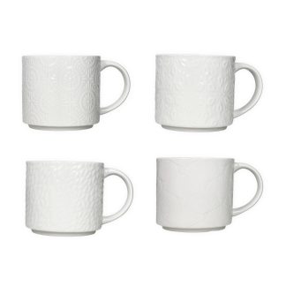Tazza 4 Decori Bianca 460ml Brandani
